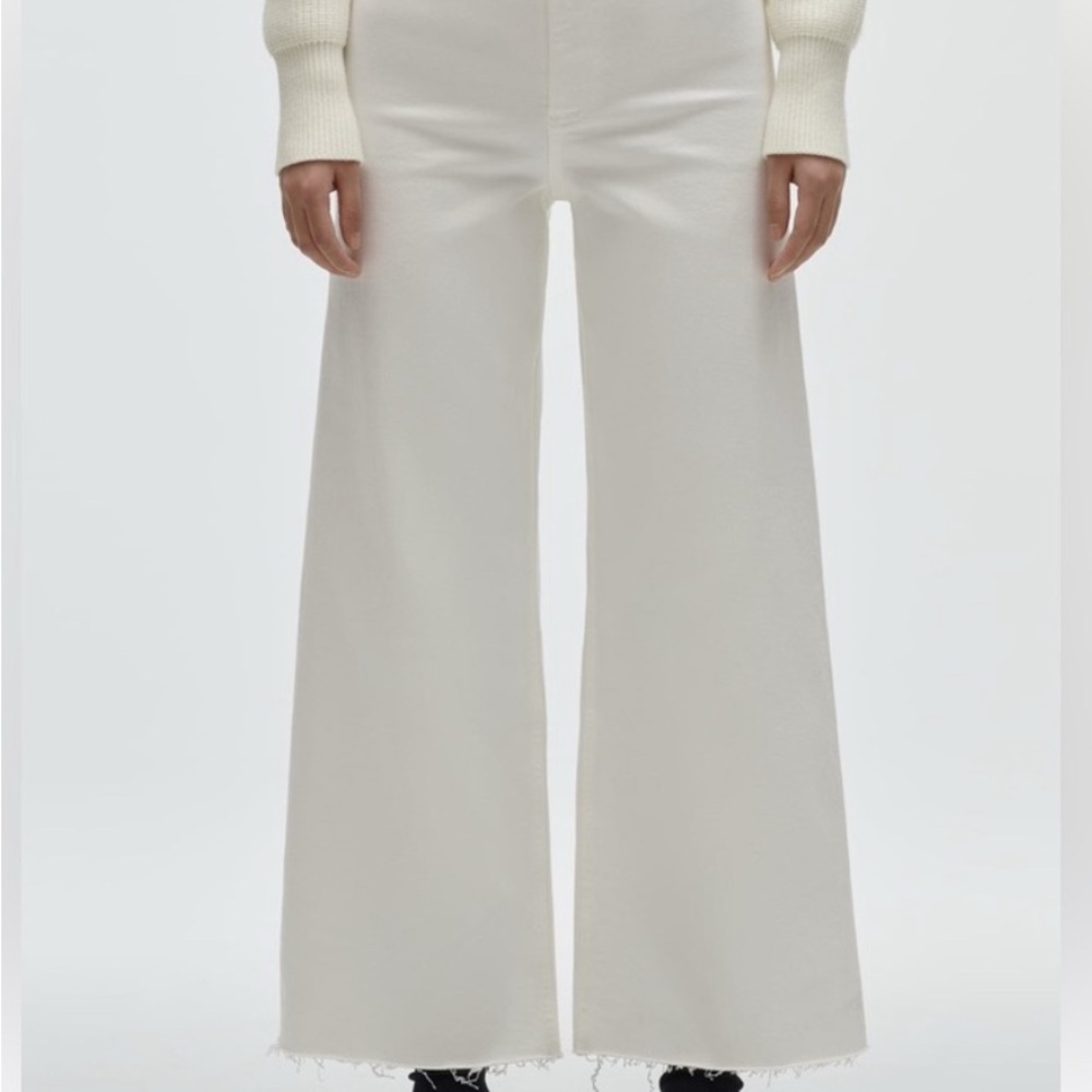 Zara Sailor Wide-Leg Jeans - White